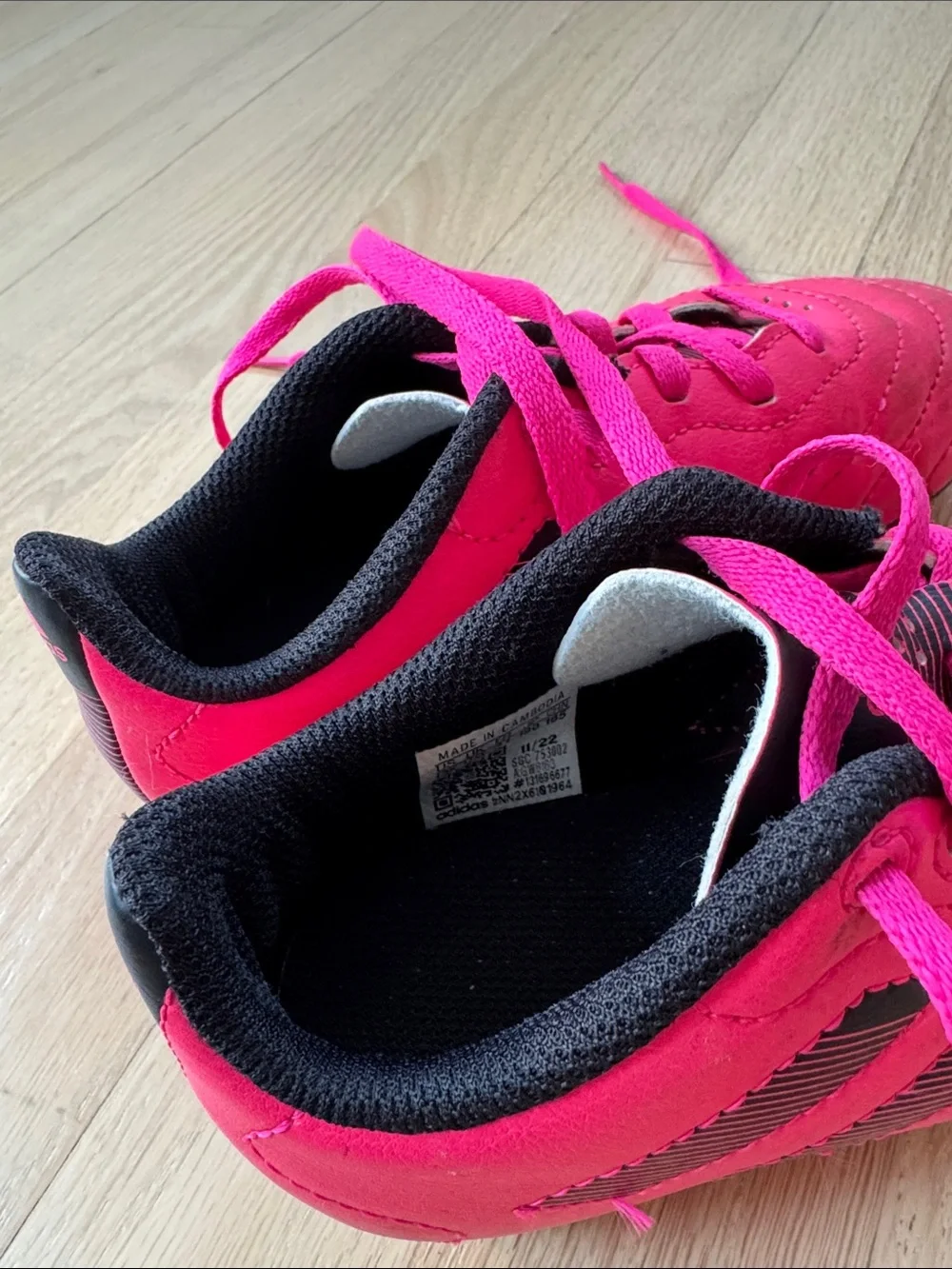 adidas Hot Pink Kids' Soccer Sneakers